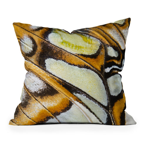 Emanuela Carratoni Butterfly Texture Throw Pillow