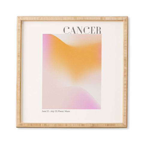 Emanuela Carratoni Cancer Zodiac Sign Gradient Framed Wall Art