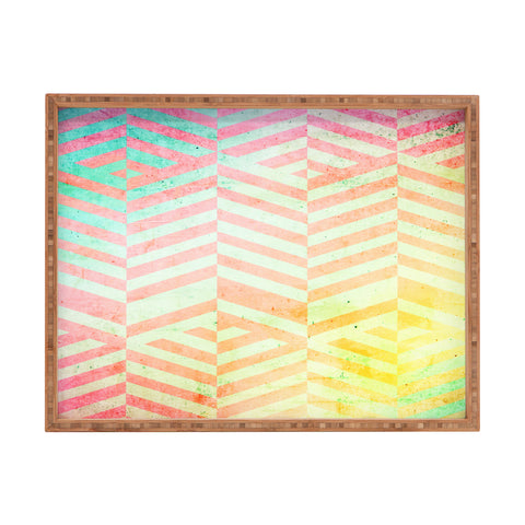 Emanuela Carratoni Colored Chevron Pattern Rectangular Tray