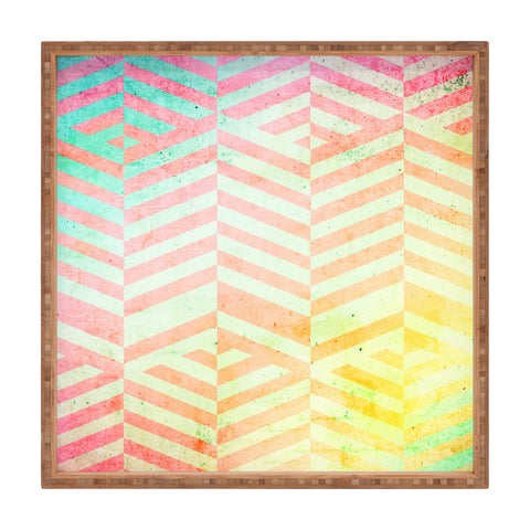 Emanuela Carratoni Colored Chevron Pattern Square Tray