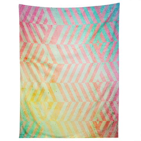 Emanuela Carratoni Colored Chevron Pattern Tapestry