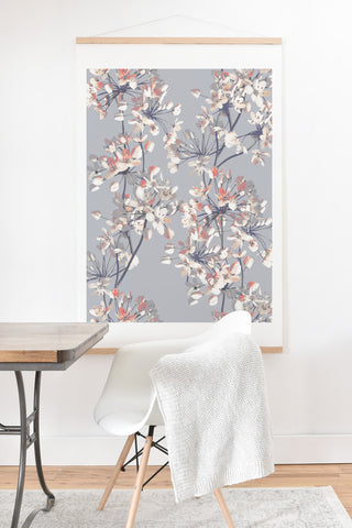 Emanuela Carratoni Delicate Floral Pattern Art Print And Hanger