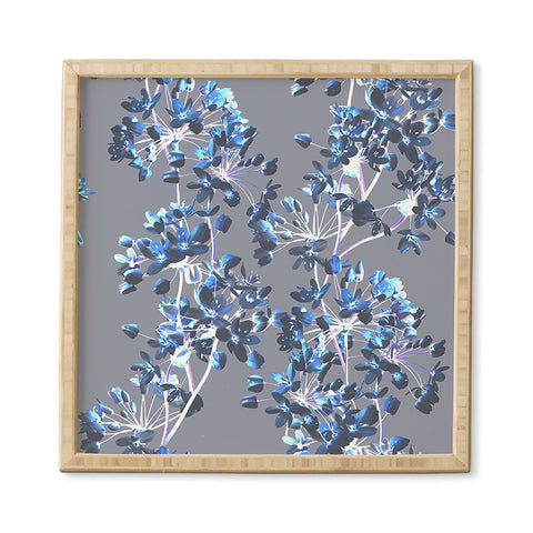 Emanuela Carratoni Delicate Floral Pattern in Blue Framed Wall Art