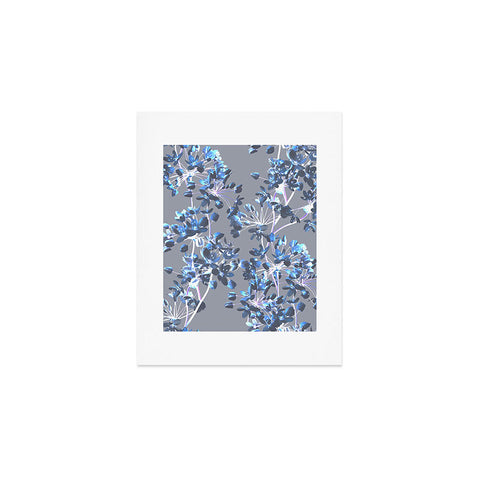 Emanuela Carratoni Delicate Floral Pattern in Blue Art Print