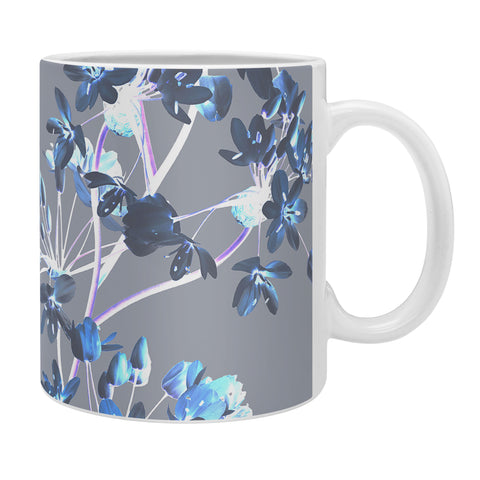 Emanuela Carratoni Delicate Floral Pattern in Blue Coffee Mug