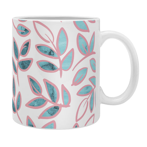 Emanuela Carratoni Delicate Leaves Pattern Coffee Mug
