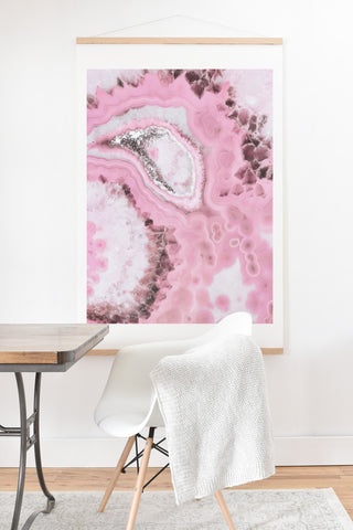 Emanuela Carratoni Delicate Pink Agate Art Print And Hanger