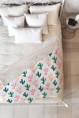 Emanuela Carratoni Desert Pattern Fleece Throw Blanket