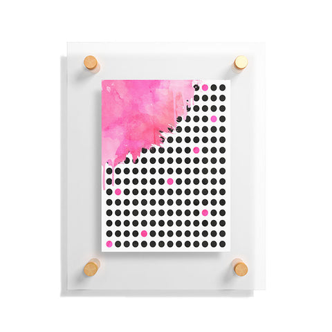 Emanuela Carratoni Dripped Polka Dots Floating Acrylic Print