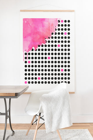 Emanuela Carratoni Dripped Polka Dots Art Print And Hanger