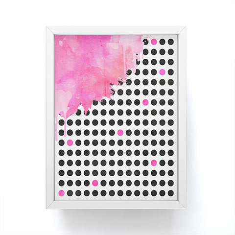 Emanuela Carratoni Dripped Polka Dots Framed Mini Art Print