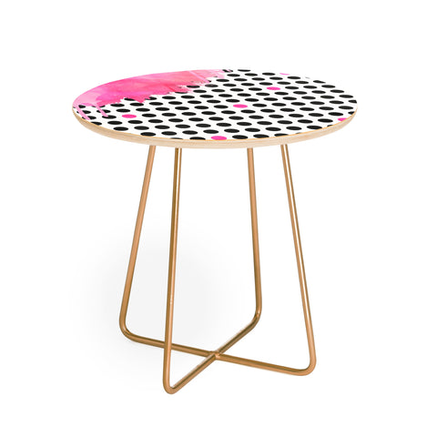 Emanuela Carratoni Dripped Polka Dots Round Side Table