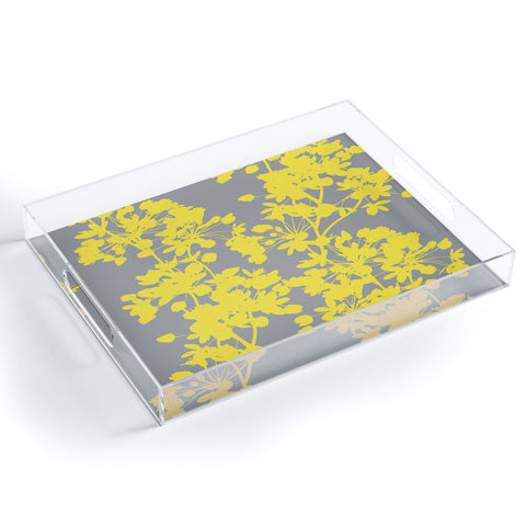 Emanuela Carratoni Flowers on Ultimate Gray Acrylic Tray