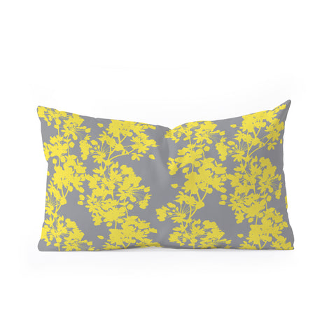 Emanuela Carratoni Flowers on Ultimate Gray Oblong Throw Pillow