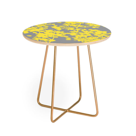 Emanuela Carratoni Flowers on Ultimate Gray Round Side Table