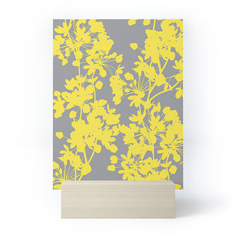 Emanuela Carratoni Flowers on Ultimate Gray Mini Art Print