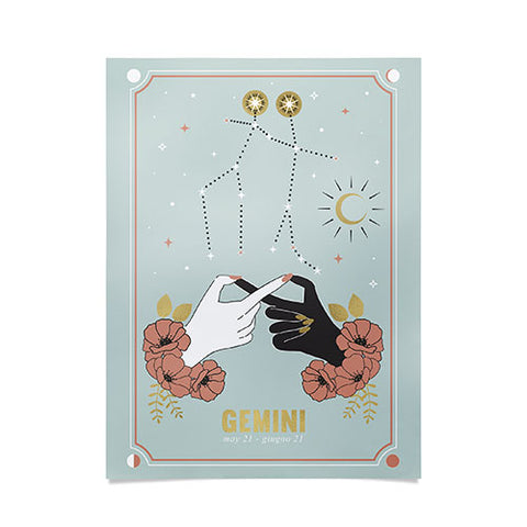 Emanuela Carratoni Gemini Zodiac Series Poster