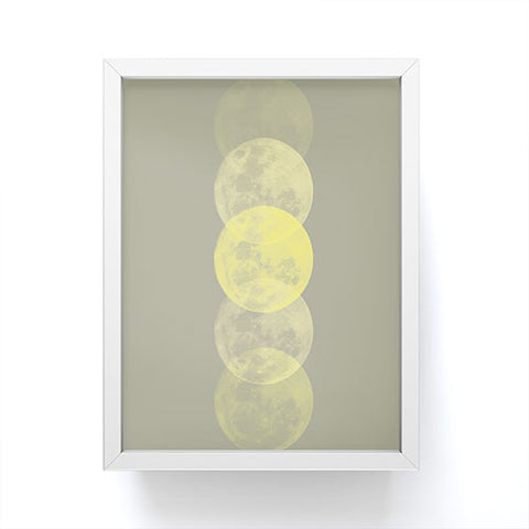 Emanuela Carratoni Gray and Illuminating Moon Framed Mini Art Print