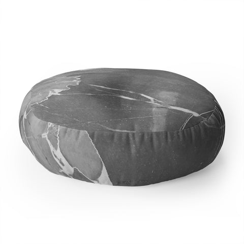 Emanuela Carratoni Grey Marble Floor Pillow Round