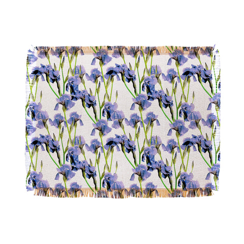 Emanuela Carratoni Iris Spring Pattern Throw Blanket