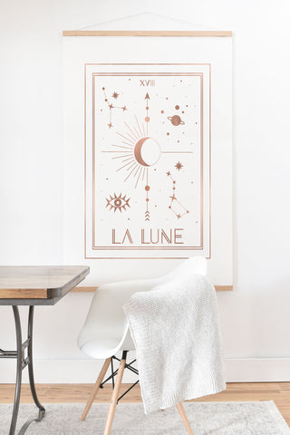 Emanuela Carratoni La Lune or The Moon White Art Print And Hanger