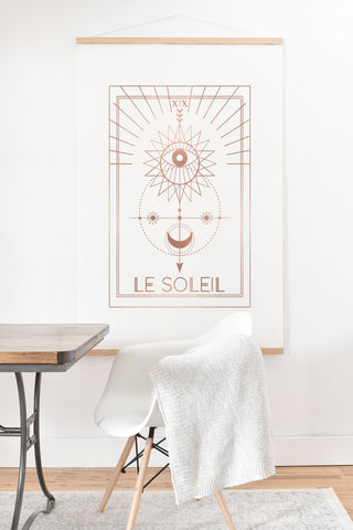 Emanuela Carratoni Le Soleil or The Sun White Art Print And Hanger