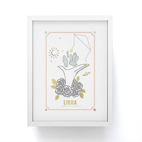 Emanuela Carratoni Libra Zodiac Sign Framed Mini Art Print