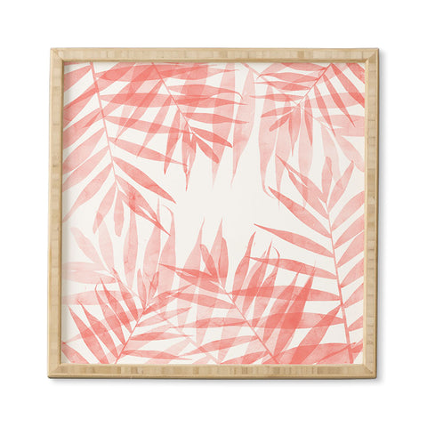 Emanuela Carratoni Living Coral Tropicana Palms Framed Wall Art