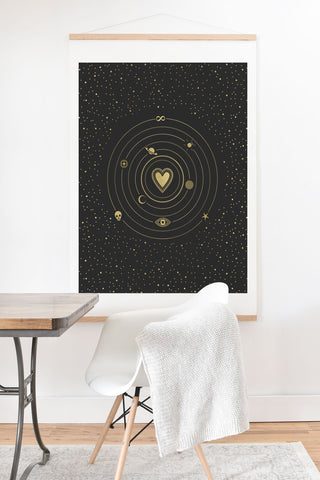 Emanuela Carratoni Love Universe in Gold Art Print And Hanger