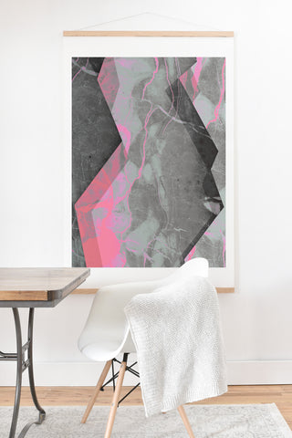 Emanuela Carratoni Marble and Rose Art Print And Hanger