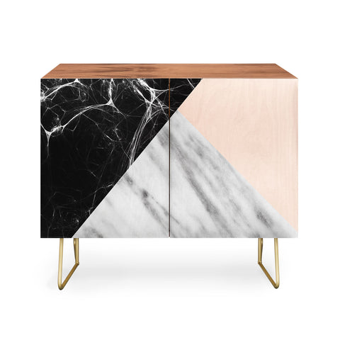 Emanuela Carratoni Marble Collage with Pink Credenza