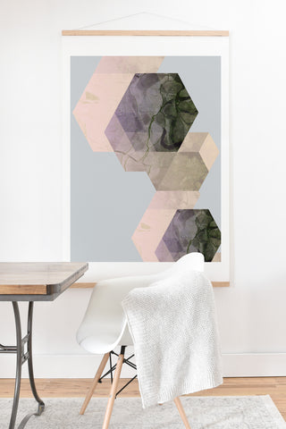 Emanuela Carratoni Marble Geometry Art Print And Hanger