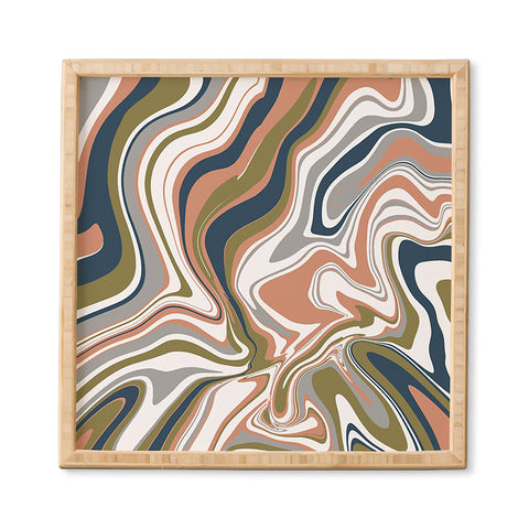 Emanuela Carratoni Marbled Swirls Framed Wall Art