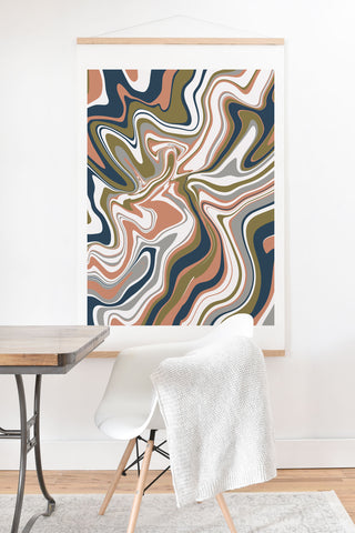 Emanuela Carratoni Marbled Swirls Art Print And Hanger