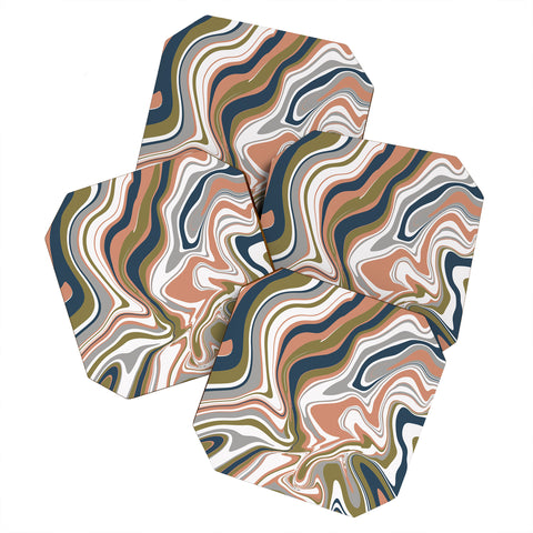 Emanuela Carratoni Marbled Swirls Coaster Set