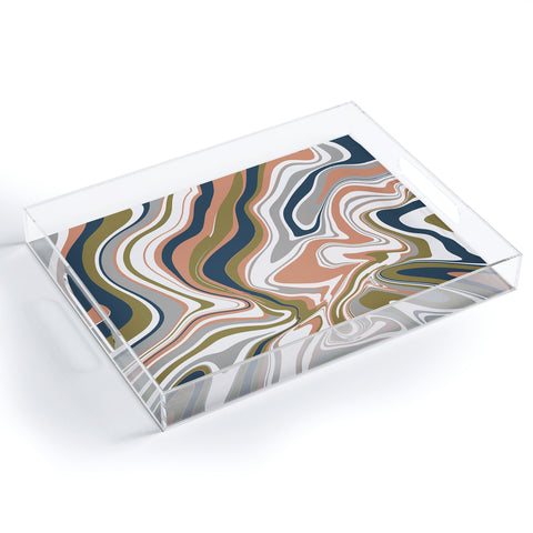 Emanuela Carratoni Marbled Swirls Acrylic Tray