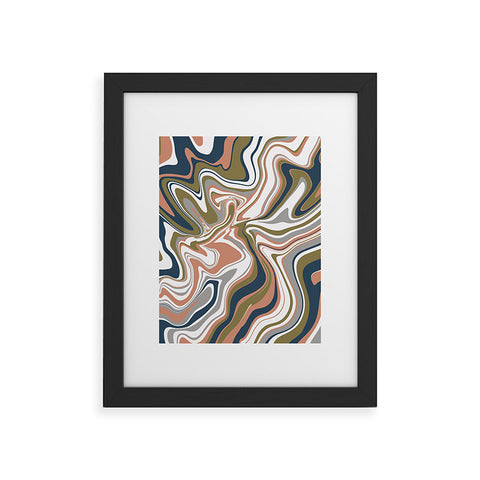 Emanuela Carratoni Marbled Swirls Framed Art Print