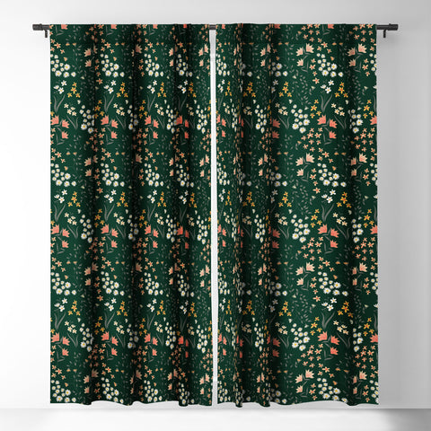 Emanuela Carratoni Meadow Flowers Theme Blackout Window Curtain