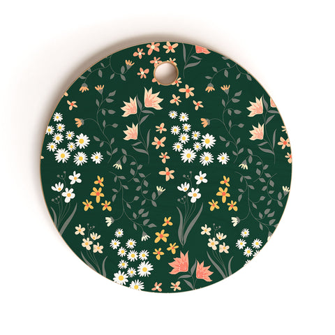 Emanuela Carratoni Meadow Flowers Theme Cutting Board Round