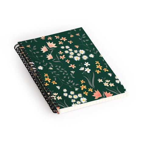 Emanuela Carratoni Meadow Flowers Theme Spiral Notebook