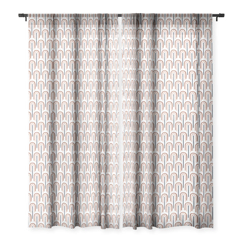 Emanuela Carratoni Modern Rainbow Pattern Sheer Window Curtain