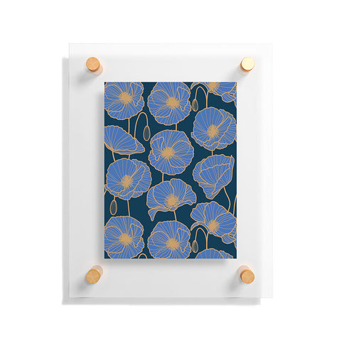 Emanuela Carratoni Moody Blue Garden Floating Acrylic Print