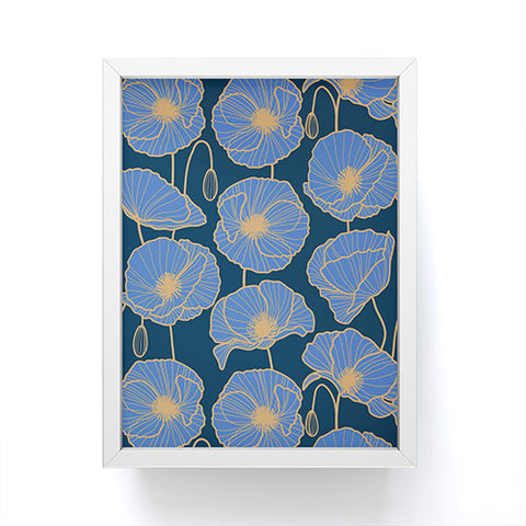Emanuela Carratoni Moody Blue Garden Framed Mini Art Print