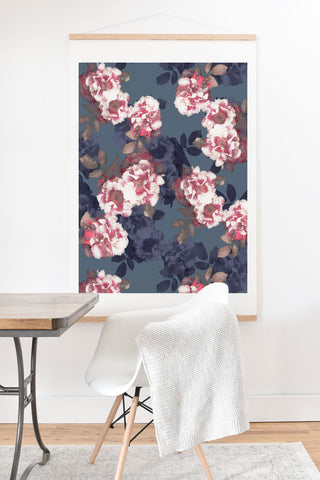 Emanuela Carratoni Moody Florals Art Print And Hanger
