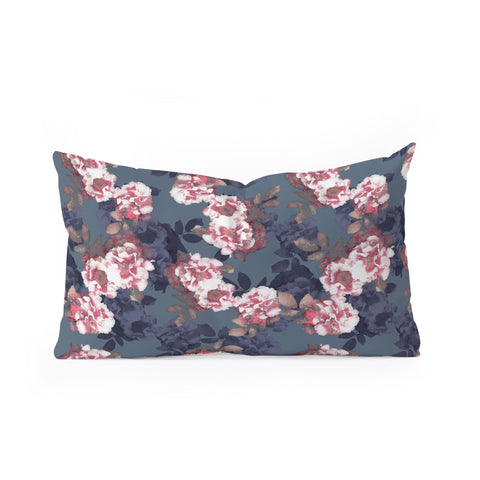 Emanuela Carratoni Moody Florals Oblong Throw Pillow