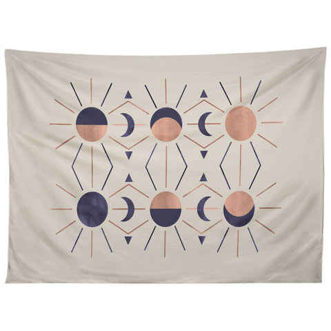 Emanuela Carratoni Moon and Sun Rose Gold Tapestry