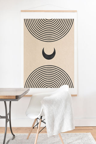 Emanuela Carratoni Moon on Mountain Art Print And Hanger