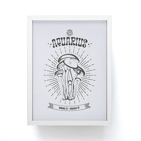 Emanuela Carratoni Mushrooms Zodiac Aquarius Framed Mini Art Print