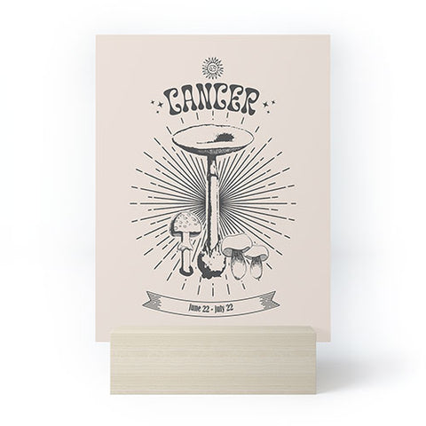 Emanuela Carratoni Mushrooms Zodiac Cancer Mini Art Print