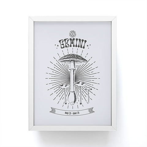 Emanuela Carratoni Mushrooms Zodiac Gemini Framed Mini Art Print